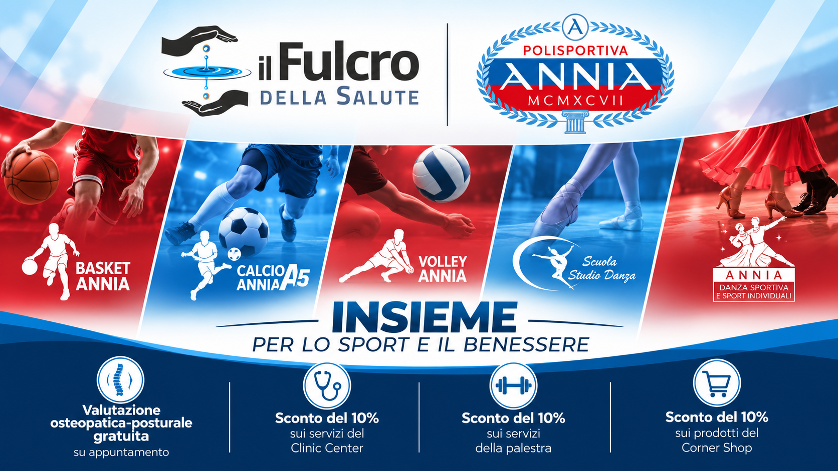 Il Fulcro della Salute e Polisportiva Annia insieme per promuovere sport, prevenzione e benessere.